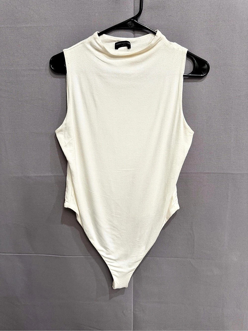 naked wardrobe The NW Sleeveless Bodysuit white/ off white size XL